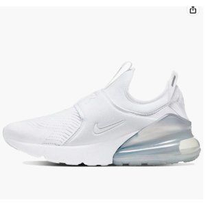 NIKE AIR MAX 270 EXTREME GS YOUTH/WOMEN'S WHITE/SILVER Size 7Y =Women's 8.5 NWOB